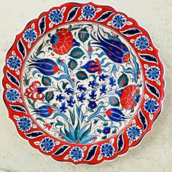 30 cm Plate Colorful Herbal Pattern