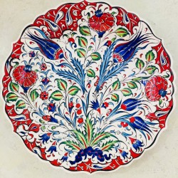 30 cm Plate Colorful Herbal Pattern