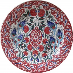 40 cm Plate Colorful Herbal Pattern