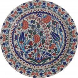 40 cm Plate Colorful Herbal Pattern