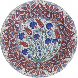 40 cm Plate Colorful Herbal Pattern