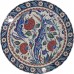 40 cm Plate Colorful Herbal Pattern