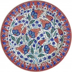 40 cm Plate Colorful Herbal Pattern