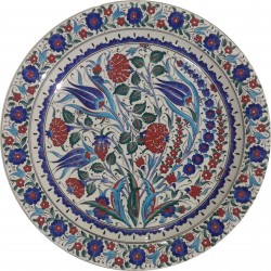 40 cm Plate Colorful Herbal Pattern