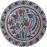 40 cm Plate Colorful Herbal Pattern