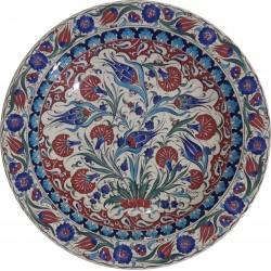 40 cm Plate Colorful Herbal Pattern