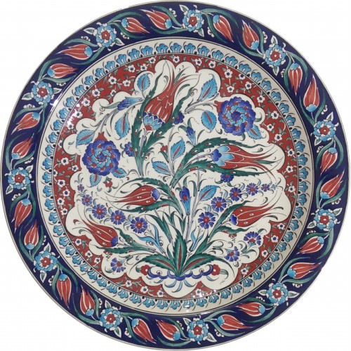 40 cm Plate Colorful Herbal Pattern