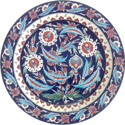 40 cm Plate Colorful Herbal Pattern