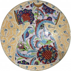 55 cm Plate with Kaftan and Tulip Pattern