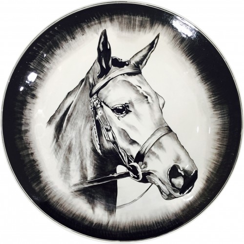 55 cm Plate Animal (Horse) With Picture