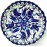 18 cm Plate Blue White Herbal Pattern 18 cm Plate Blue White Herbal Pattern