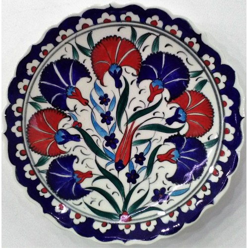 18 cm Plate Colorful Herbal Pattern