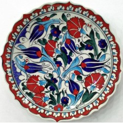 18 cm Plate Colorful Herbal Pattern