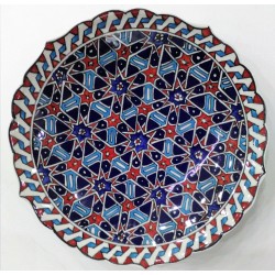 18 cm Plate Colorful Nazilli Patterned