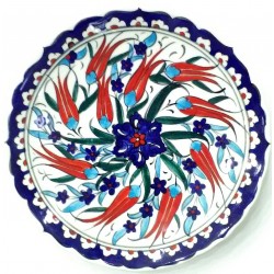 18 cm Plate Colorful Herbal Pattern