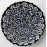 18 cm Plate Blue Carnation Pattern