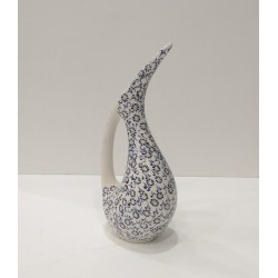 20 cm Swan Vase Golden Horn Patterned