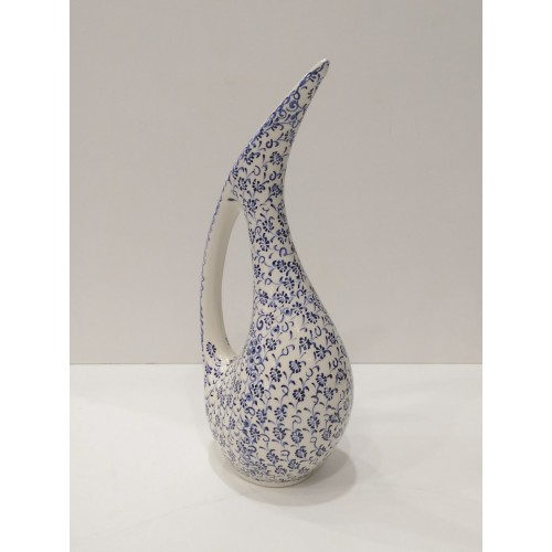 20 cm Swan Vase Golden Horn Patterned