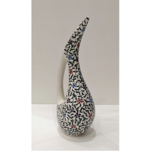 20 cm Swan Vase with Herbal Pattern