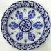 77 Pieces Hand Decorated Blue White Dinner Set