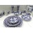 77 Pieces Hand Decorated Blue White Dinner Set